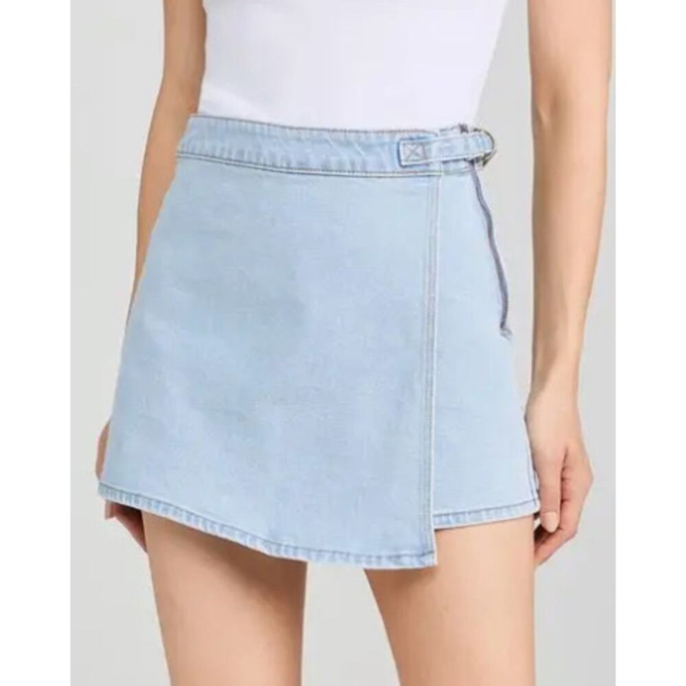 ROLLA'S Light Blue Denim Wrap Skort